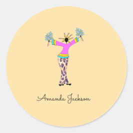 Adesivo Redondo Arte africana, incrível Lady iPhone / iPad case