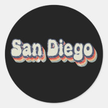 Arte Angustiado Retro de San Diego Califórnia