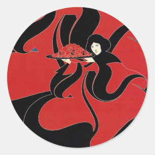 Adesivo Redondo Arte Antiga Chap Book de Ação de Graças em estilo 