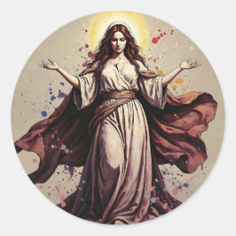 Adesivo Redondo Arte Antiga Maria Madalena  