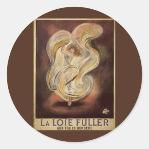 Adesivo Redondo Arte Antiga Modernista, La Loie Fuller Dançarina M