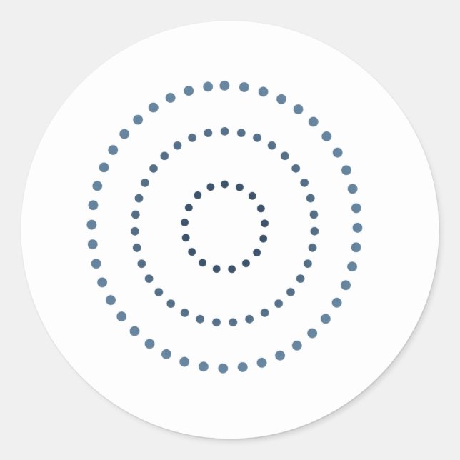 Adesivo Redondo Arte com gradiente pontilhado redondo (Frente)