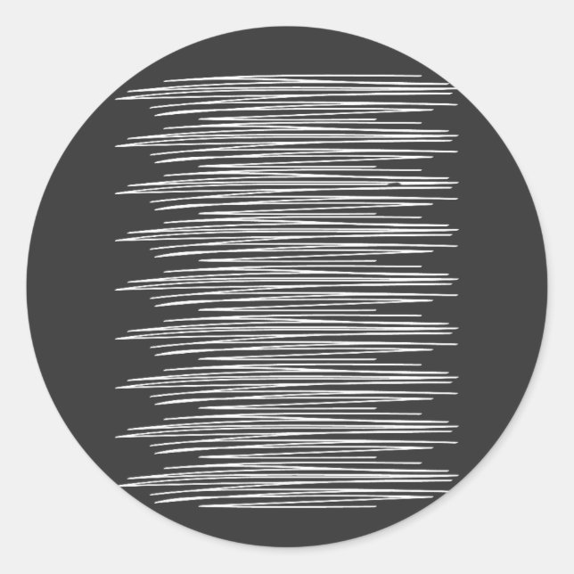 Adesivo Redondo Arte da Linha Branca (Frente)