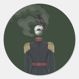 Adesivo Redondo arte de colagem de arte escura com fundo