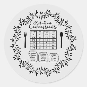 Adesivo Redondo arte de conversão de cozinha