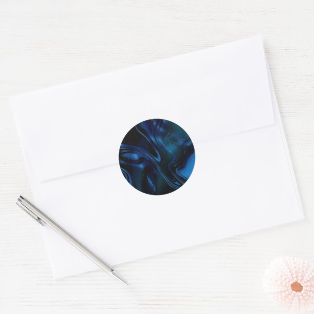 Adesivo Redondo arte de cores vibratórias (Envelope)