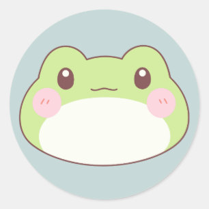 Adesivo Redondo Arte de Crianças de Aniversário sapo
