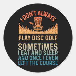 Adesivo Redondo Arte de Disc Golf para Homens Mulheres Jogador de 