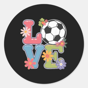 Adesivo Redondo Arte de Futebol Legal Para Mulheres Adolescentes G