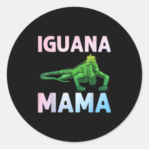 Adesivo Redondo Arte de Iguana Para Mãe Meninas Mulheres Lagarto R