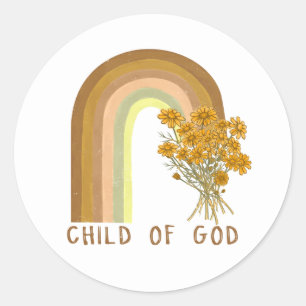Adesivo Redondo Arte de palavra de Deus infantil inspiradora