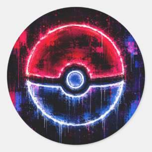 Adesivo Redondo Arte de Pokéball