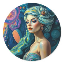 Arte de retrato surreal vibrante