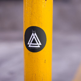 Adesivo Redondo Arte de Triângulo Viking