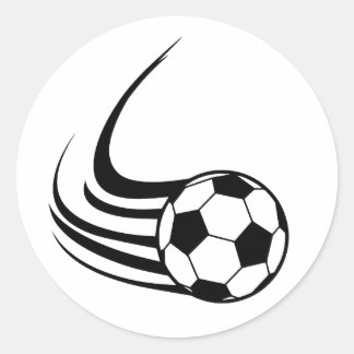 Adesivo Redondo Arte de Velocidade do Futebol