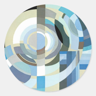 Adesivo Redondo Arte Deco Pochoir Vintage Formas Geométricas Jazz
