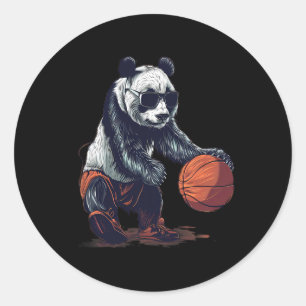 Adesivo Redondo Arte Desenho Urso Panda Sketll Amante Sketll