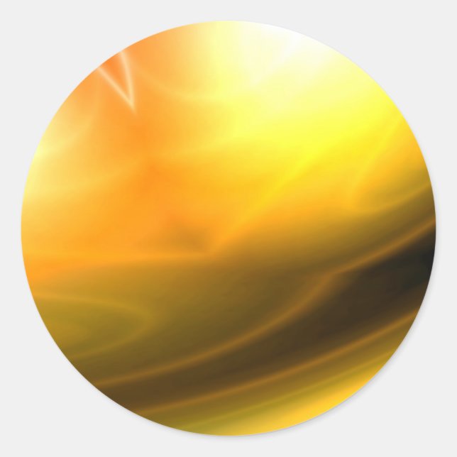 Adesivo Redondo Arte digital Abstrato (Frente)