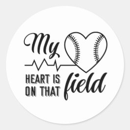 Adesivo Redondo arte do esporte de beisebol
