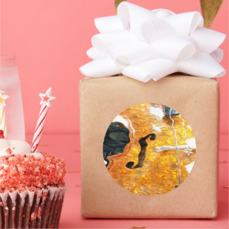 Adesivo Redondo Arte do som: Cello