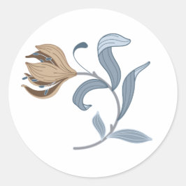 Adesivo Redondo Arte Elegante e Artesanatos Flor