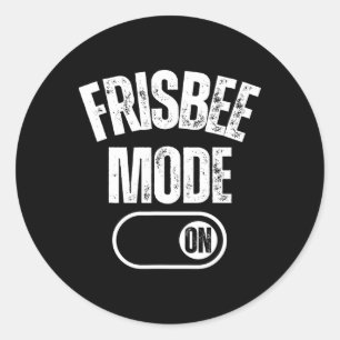 Adesivo Redondo Arte engraçada de Frisbee para homens e mulheres d