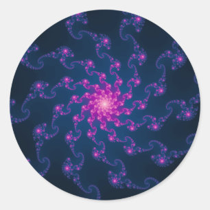 Adesivo Redondo Arte Fractal da Flor da Vida