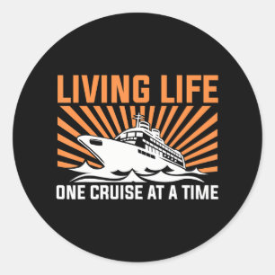 Adesivo Redondo Arte Funny Cruise Para Barcos De Cruzeiro Casal