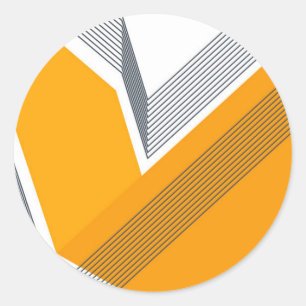 Adesivo Redondo Arte geométrica moderna, legal, na moda, urbana,