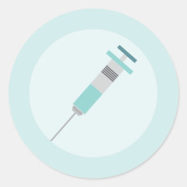 Adesivo Redondo Arte Gráfica Divertida; Decoração de Agulha