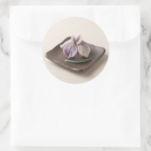 Adesivo Redondo Arte Japonês Wagashi