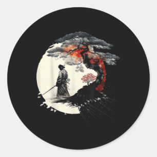Adesivo Redondo Arte Japonesa Aikido Árvore Da Paz Da Guerra