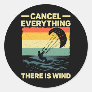 Adesivo Redondo Arte Legal de Kitesurfing Para Homens Mulheres Kit