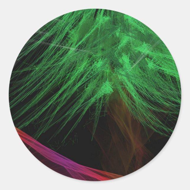 Adesivo Redondo Arte Moderna Feliz Natal (Frente)