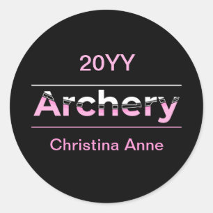 Adesivo Redondo Arte Moderna Minimalista da Archery - Arco Rosa