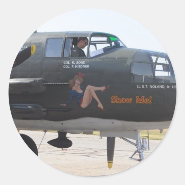 Adesivo Redondo arte nasal 'mostrar-me' (Frente)