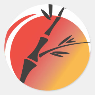 Adesivo Redondo Arte Oriental