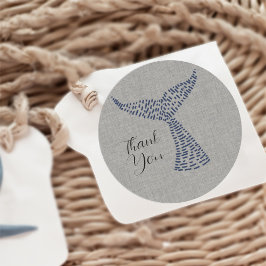 Adesivo Redondo Arte Personalizada de Cauda de Baleia Náutica