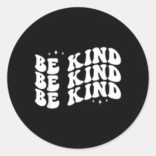Adesivo Redondo Arte Positiva Minimalista de Amor e Gentileza Seja