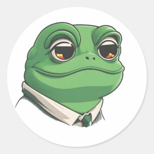 Adesivo Redondo Arte Quirky e Na moda Amphibian para Sapos
