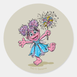 Adesivo Redondo Arte Retro da Abby Cadabby