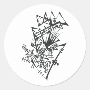 Adesivo Redondo Arte Tribal Abstrato Preto e Branco 12 Tatuagem