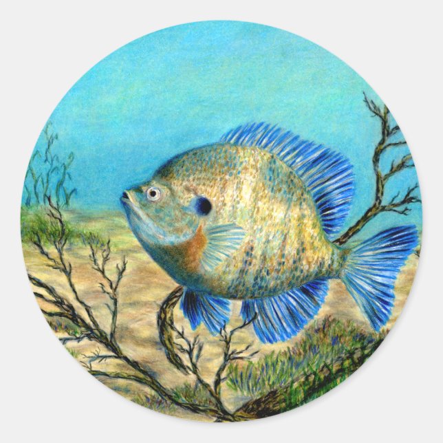 Adesivo Redondo Arte vencedora por G. Barker - Grau 11 (Frente)