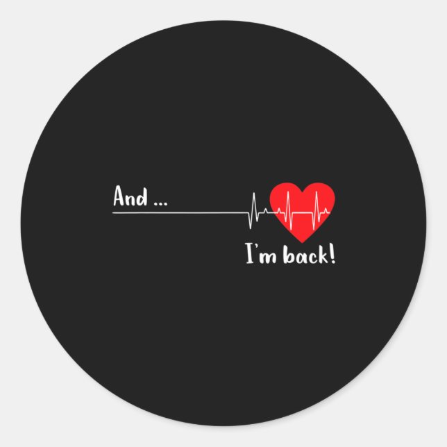 Adesivo Redondo Artery Open, Heart Diseases Surgery Heartbeat  (Frente)