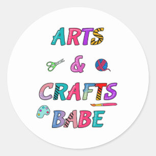 Adesivo Redondo Artes e Artesanatos Babe