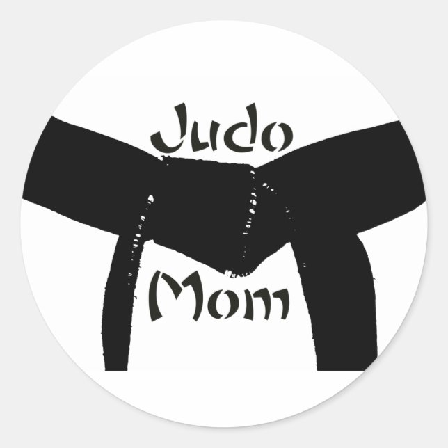 Adesivo Redondo Artes Marciais Belt Belt Judo Mãe Sticker (Frente)
