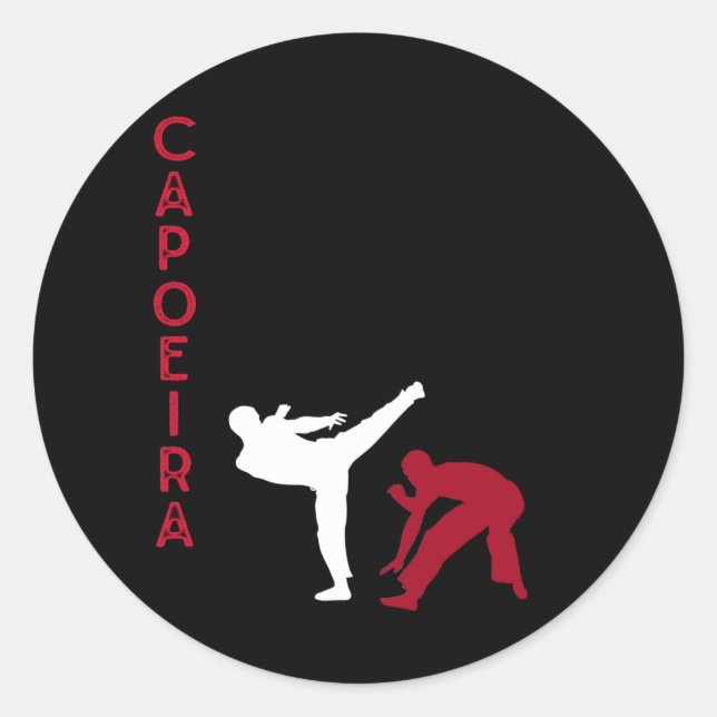 Adesivo Redondo Artes Marciais Brasileiras da Capoeira (Frente)