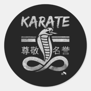 Adesivo Redondo Artes Marciais Cobra Karate