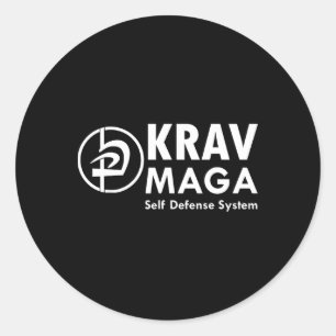 Adesivo Redondo Artes Marciais de Autodefesa Krav Mega