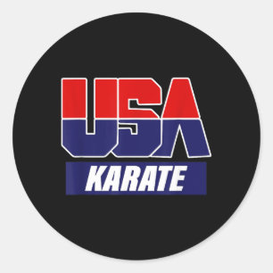 Adesivo Redondo Artes Marciais de Karatê 2021 EUA Equipe